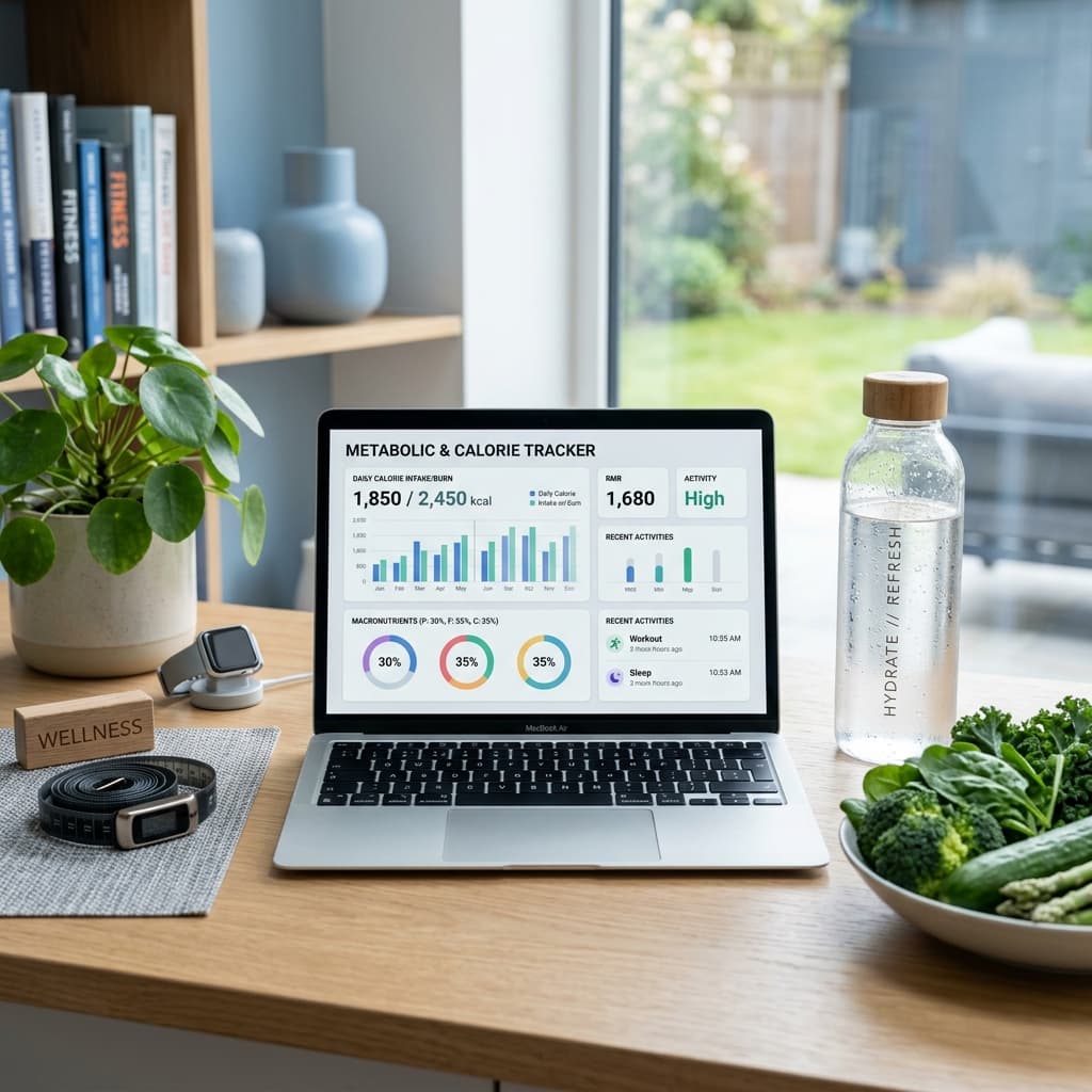 Metabolic, calorie, and metabolic tracking dashboard
