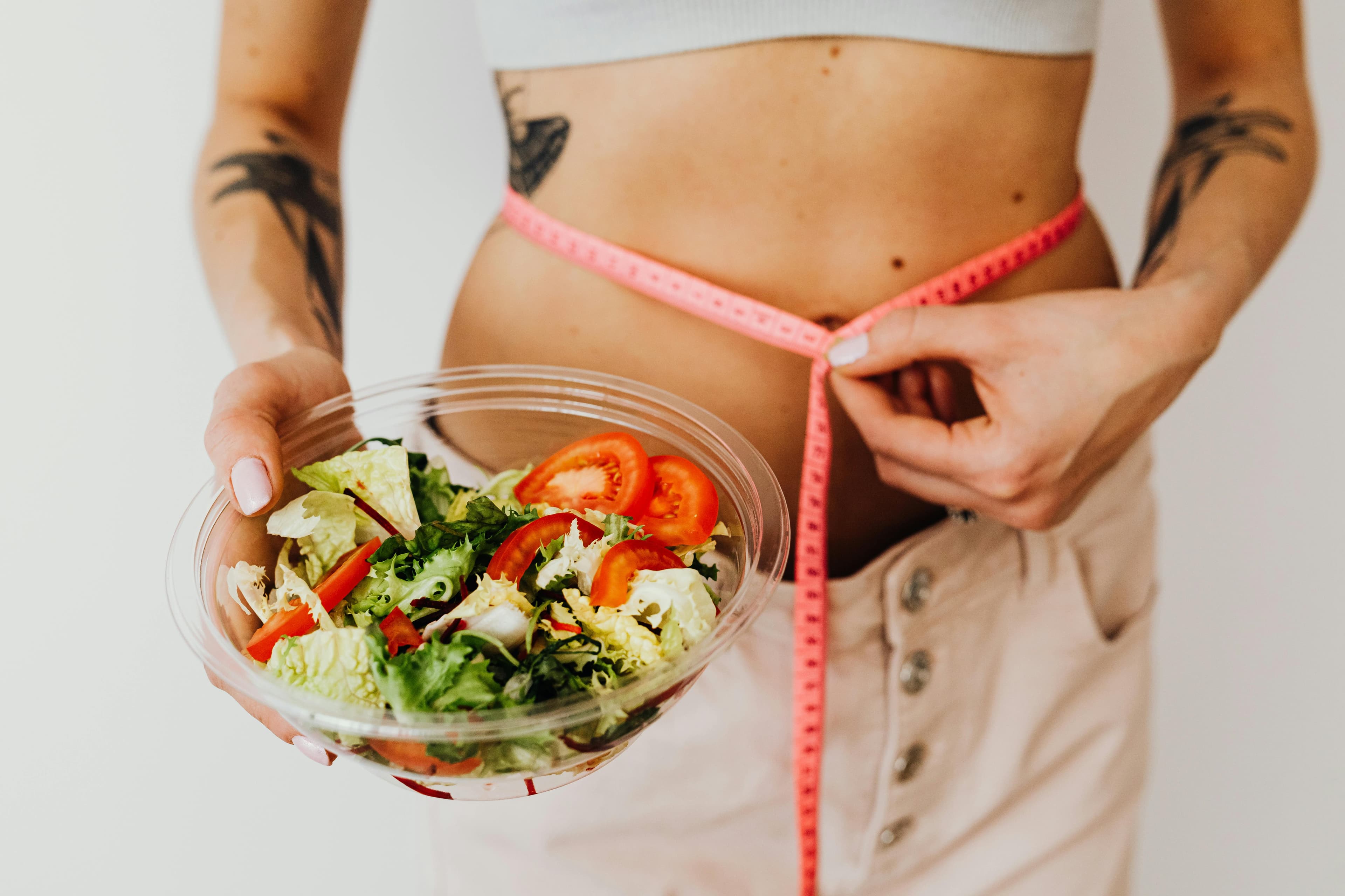 Colourful balanced meal with vegetables and whole foods