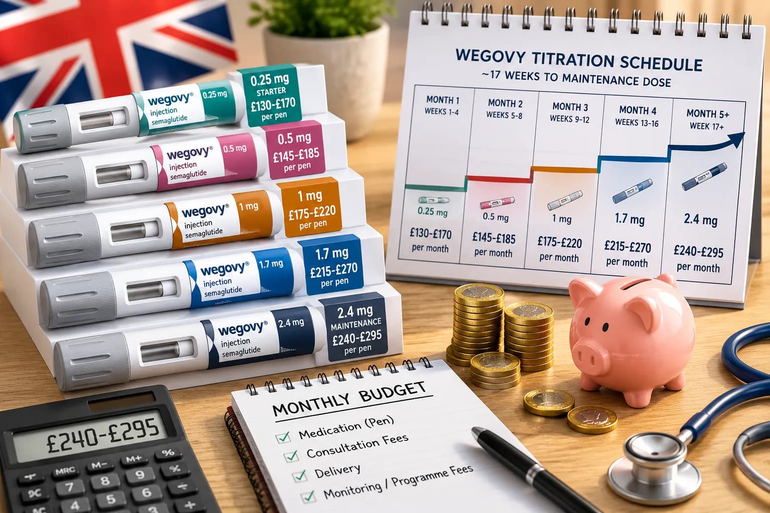 Wegovy price by dose and monthly titration cost guide