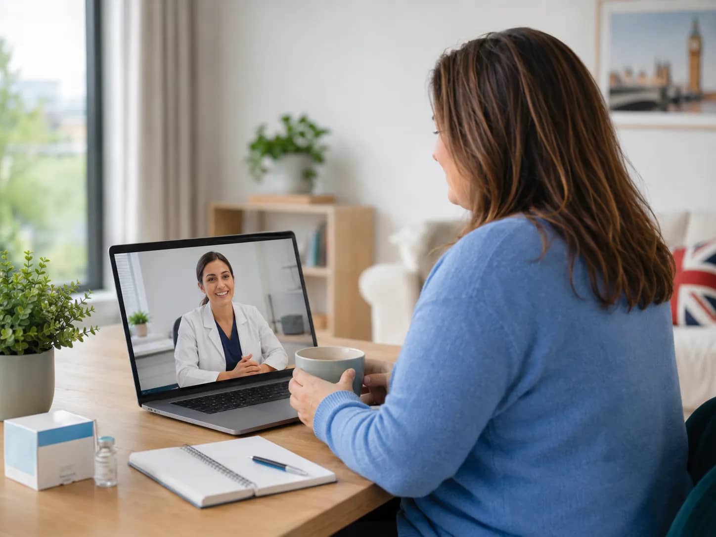 Person researching how to buy weight loss injections online safely in the UK