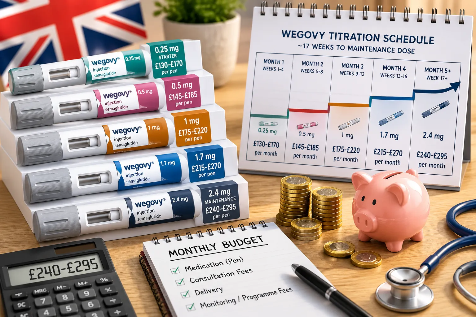 Wegovy price by dose and monthly titration cost guide