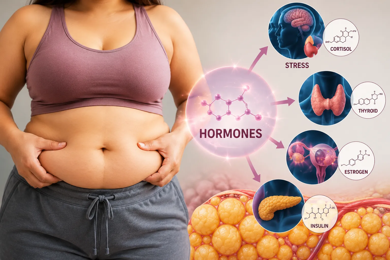 Hormonal belly fat after 40 — the interplay of stress, sleep, and insulin sensitivity