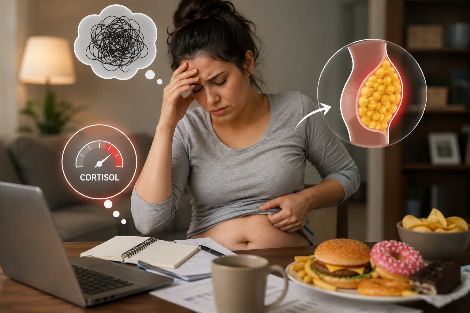 Stress, cortisol and belly fat: how chronic stress links to abdominal weight gain